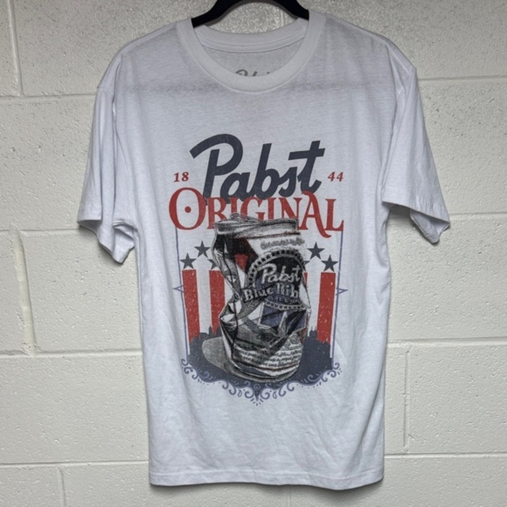 Pabst Blue‎ Ribbon White Graphic Tee